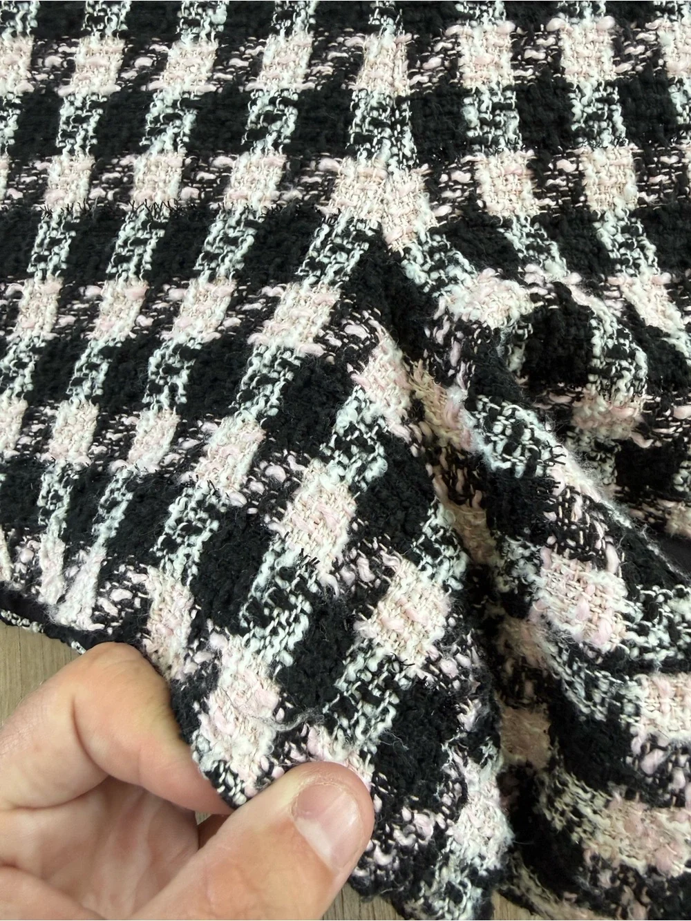 Hutch Black and Pink Tweed Strapless Romper